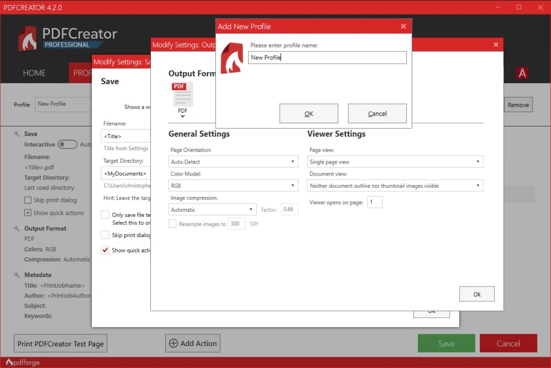 PDFCreator para convertir Excel a PDF en Windows