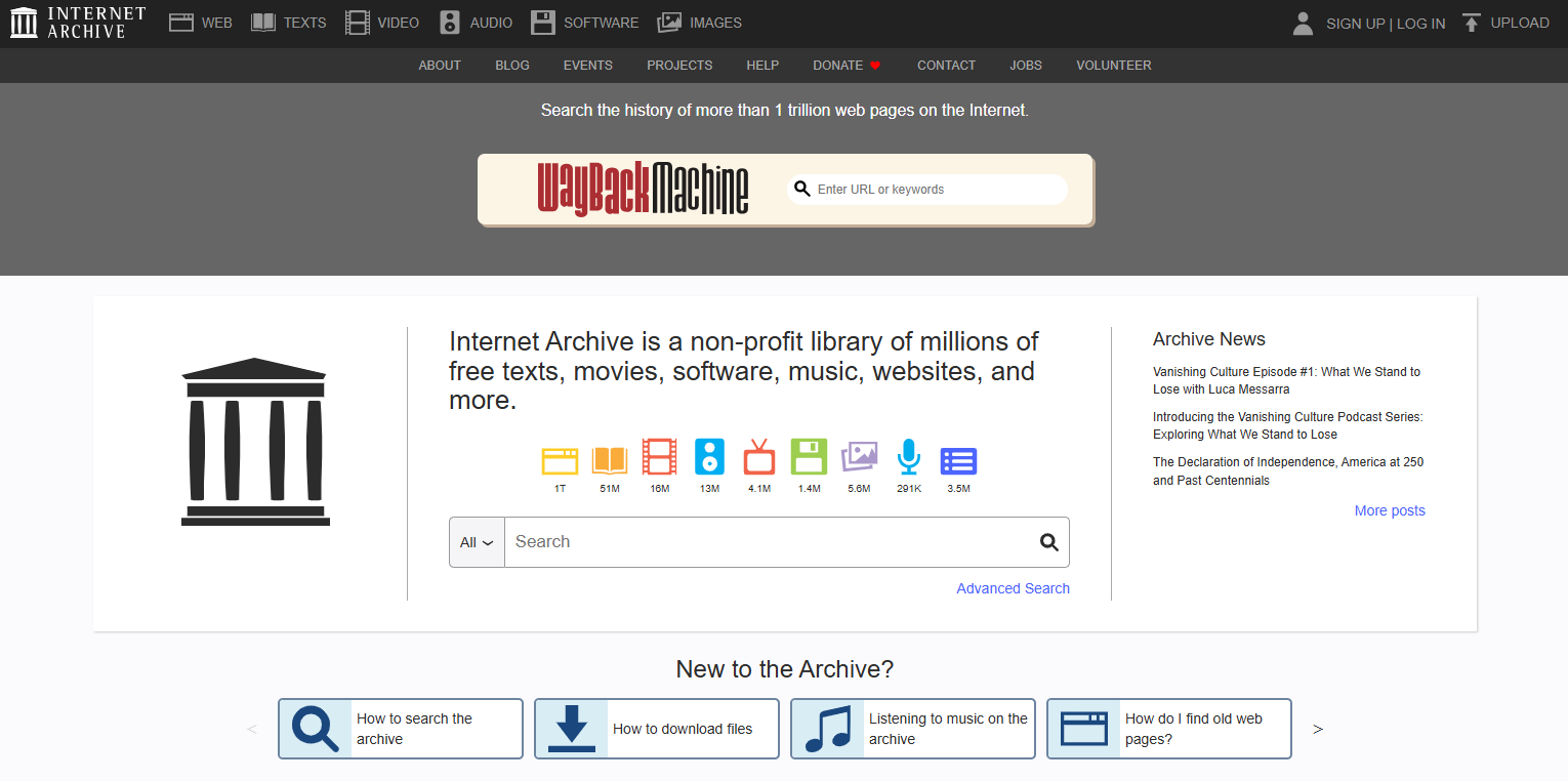 ¿Qué es Archive.org?