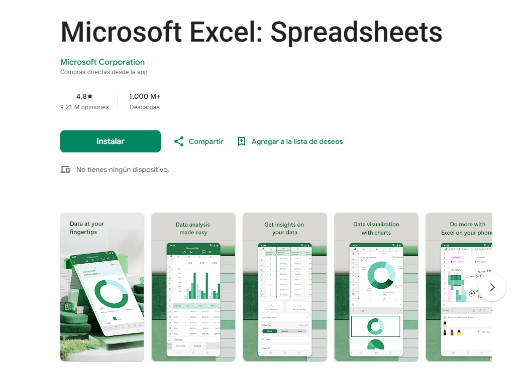 Microsoft Excel para Android