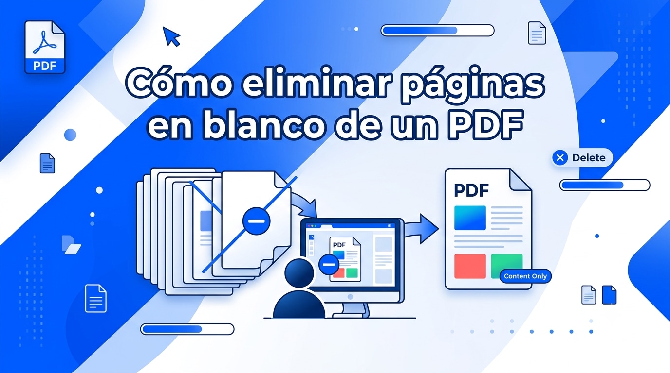 Cómo eliminar páginas en blanco de un PDF online y automáticamente