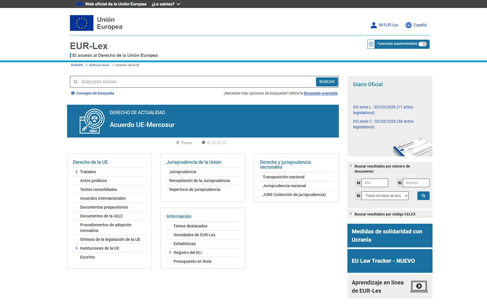 portal de legislación de la UE