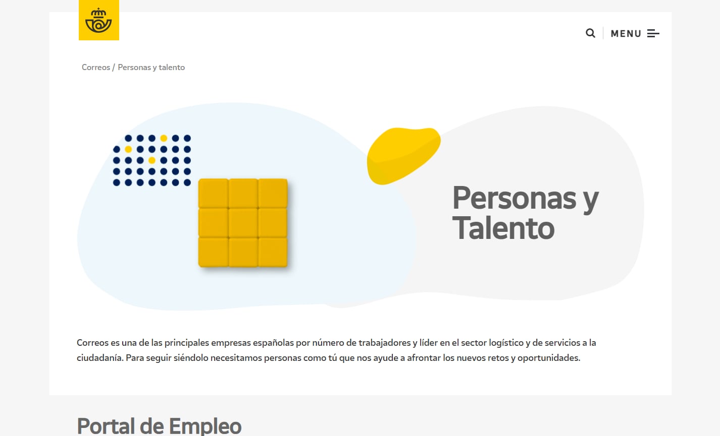 Portada de personas y talento de Correos