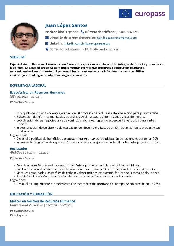 ¿Qué es el Europass CV?