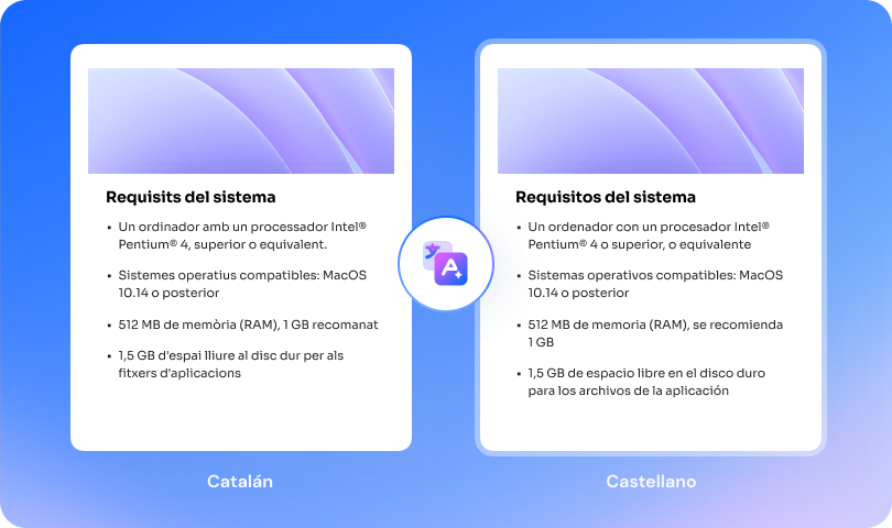 traducir catalan y castellano