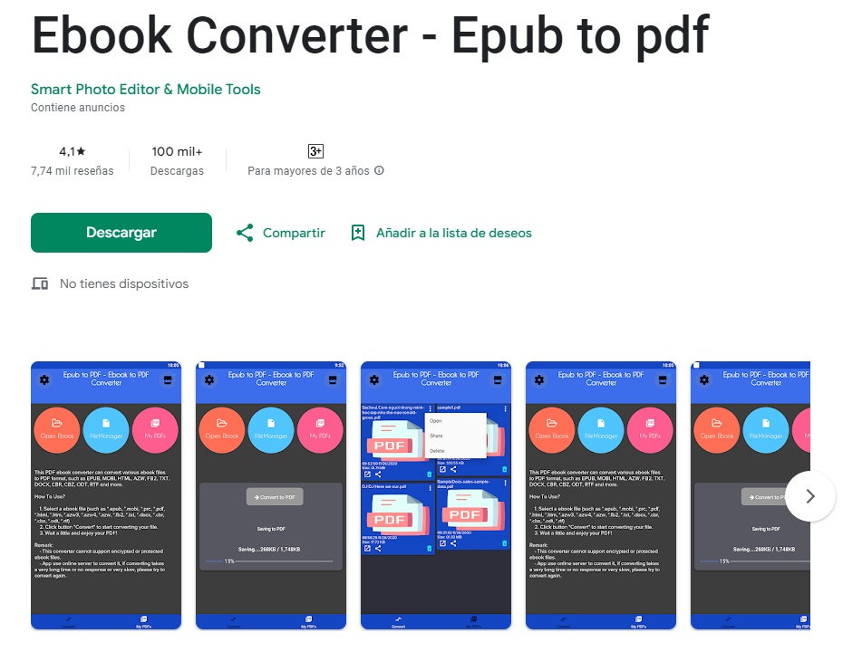 convertidor de cbr a pdf en android