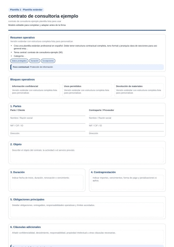 Contrato de consultoria ejemplo plantilla para descargar