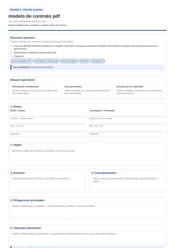 De contrato pdf plantilla para descargar
