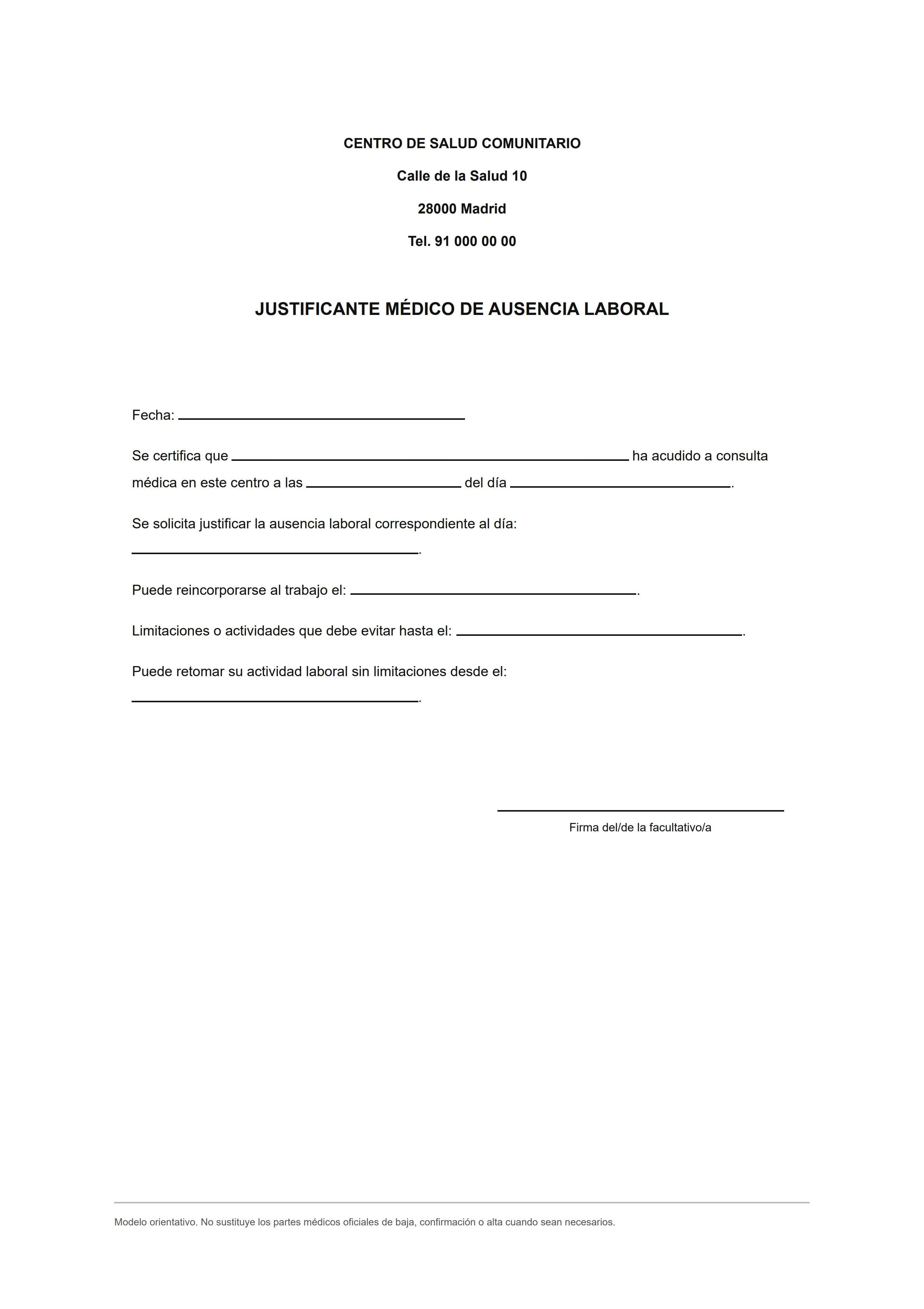 plantilla de nota médica para el trabajo 2