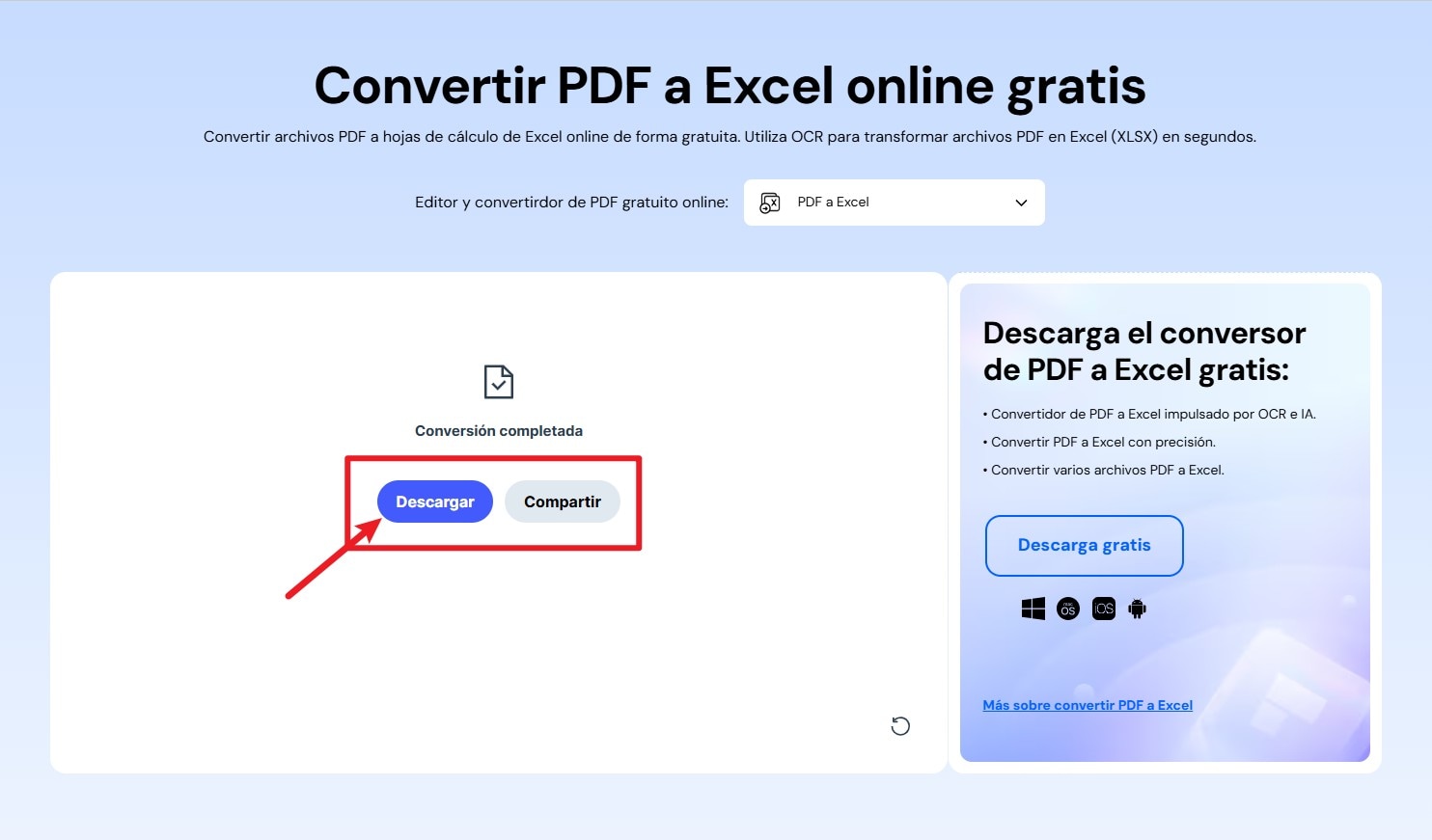 Cómo convertir PDF a Excel online