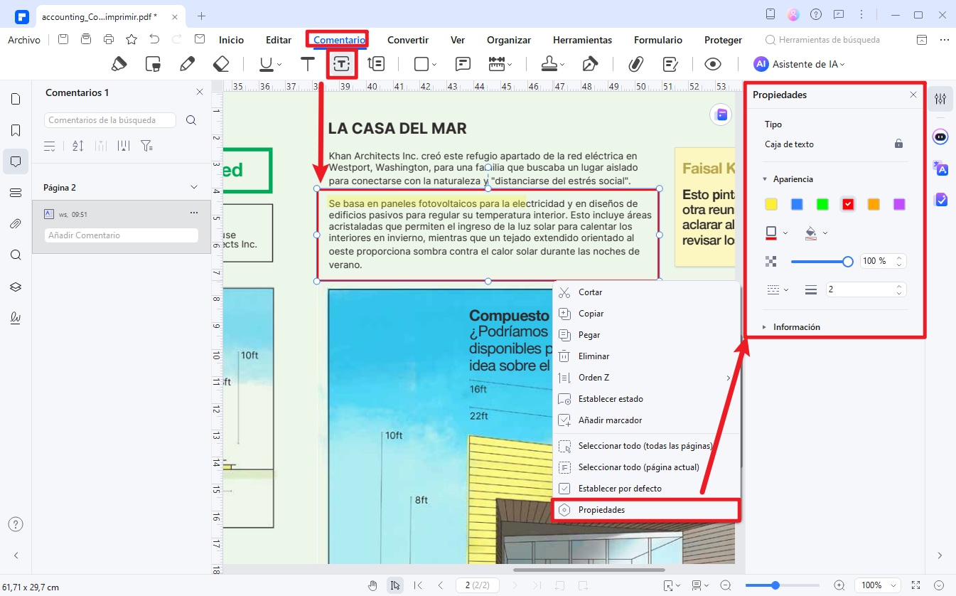 Cómo agregar cuadros de texto en PDF
