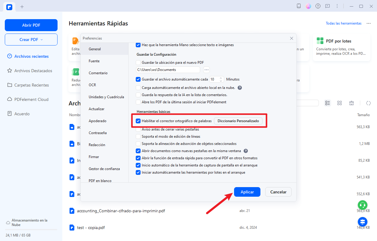 cómo hacer revisión de ortográfica en pdf
