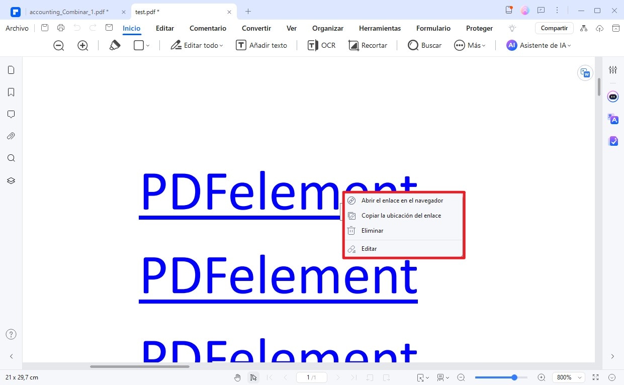 abrir hipervínculo en PDF