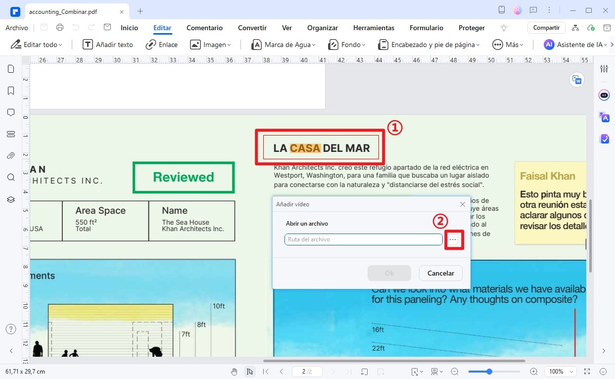 insertar video en pdf