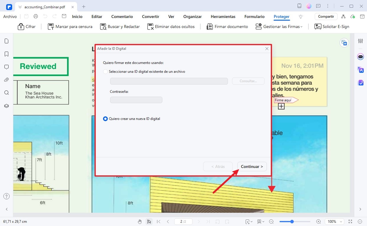 crear una identificación digital en PDF