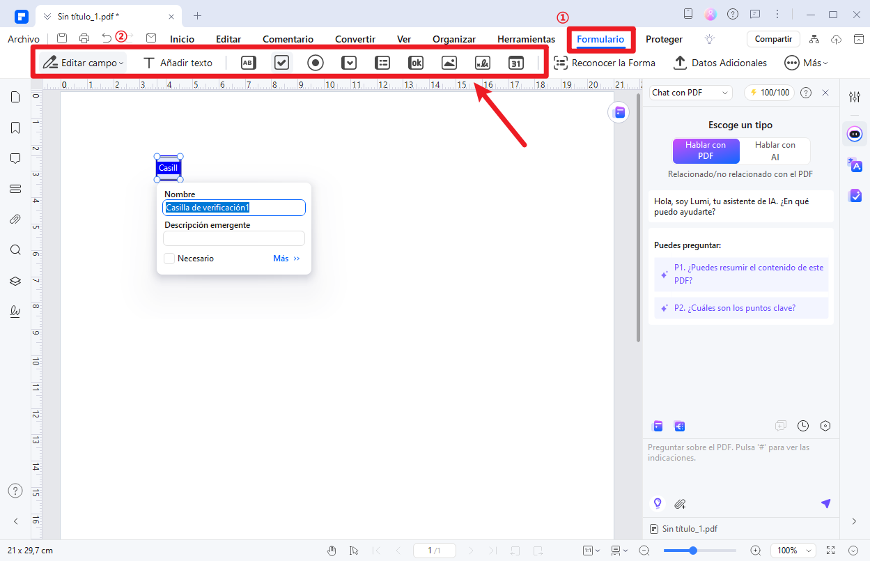 PDF rellenable PDFelement