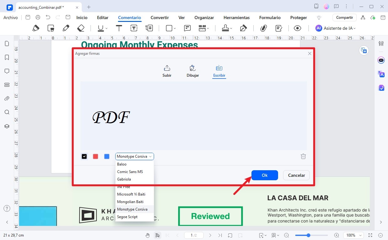 Cómo insertar una firma en un PDF