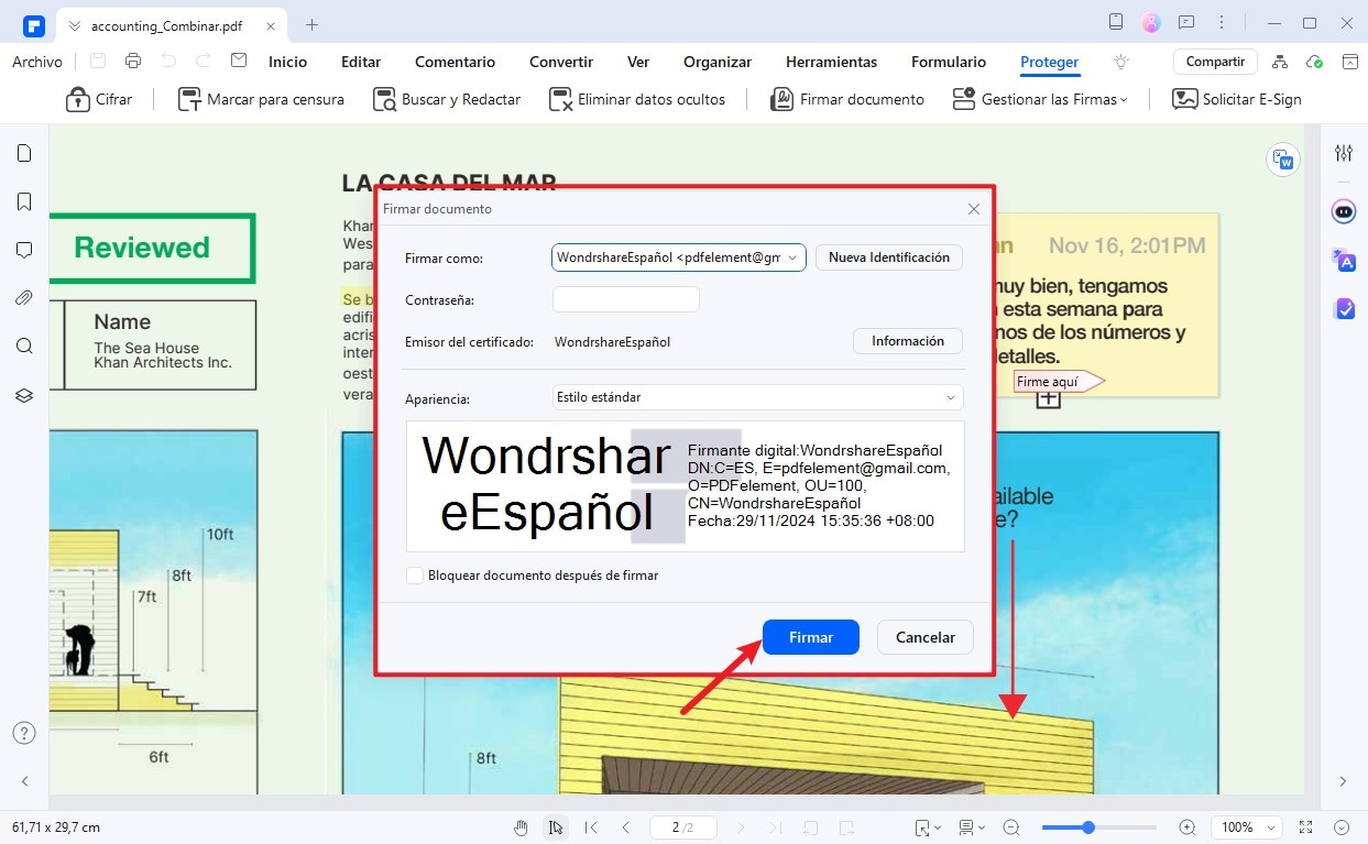 Introducir la contraseña para iniciar sesión