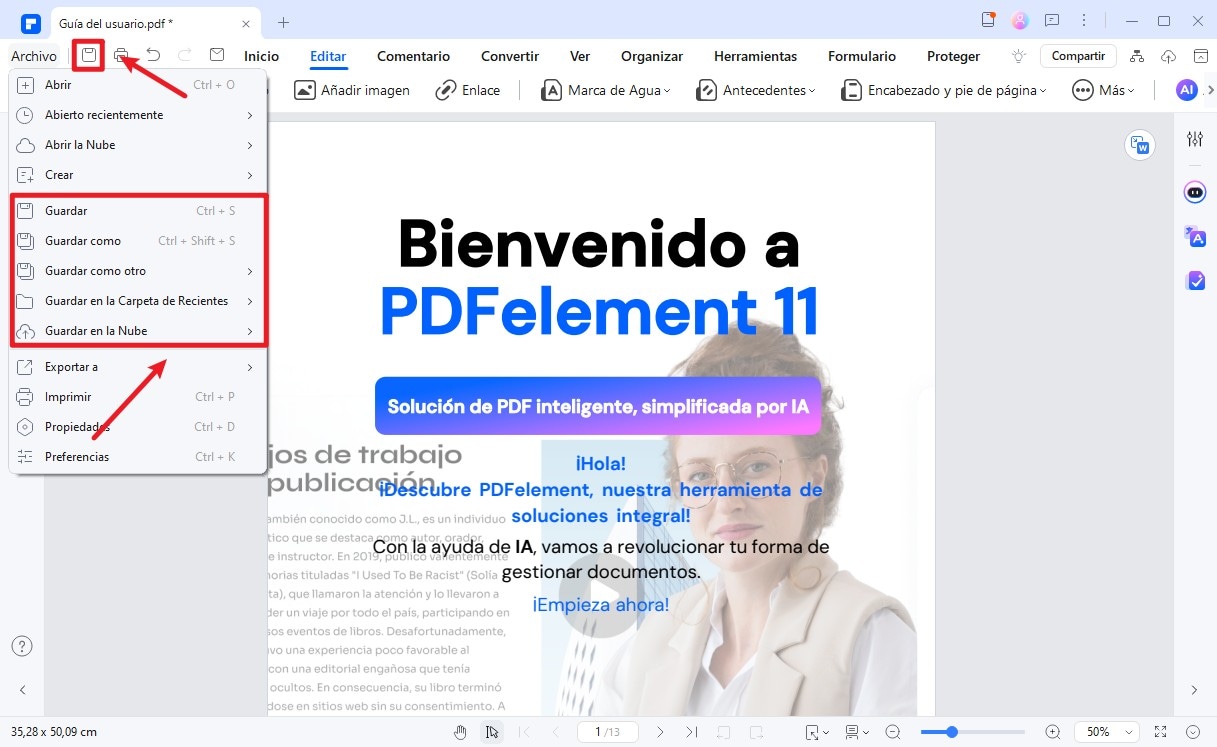 hacer fondo pdf transparente