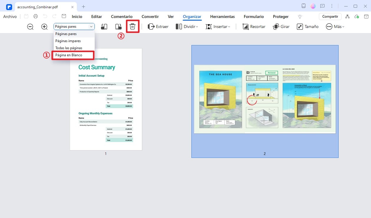 remove blank page from pdf automatically