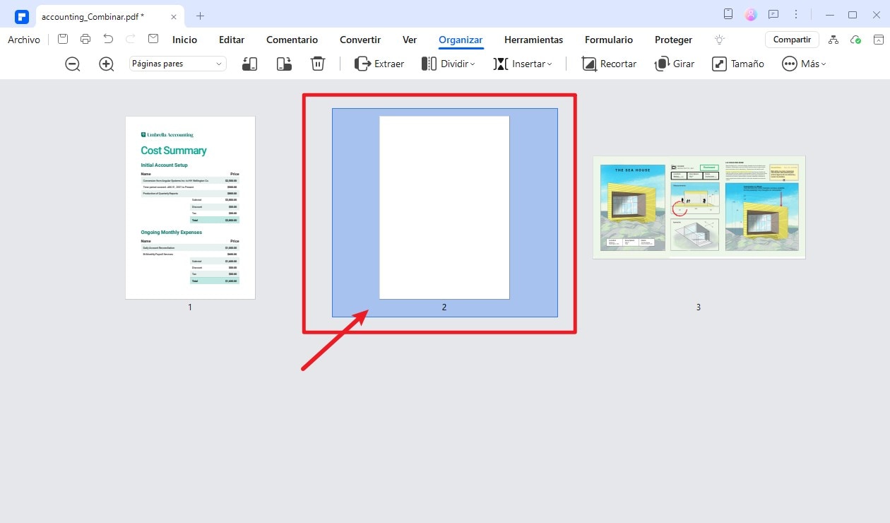 insertar página en adobe