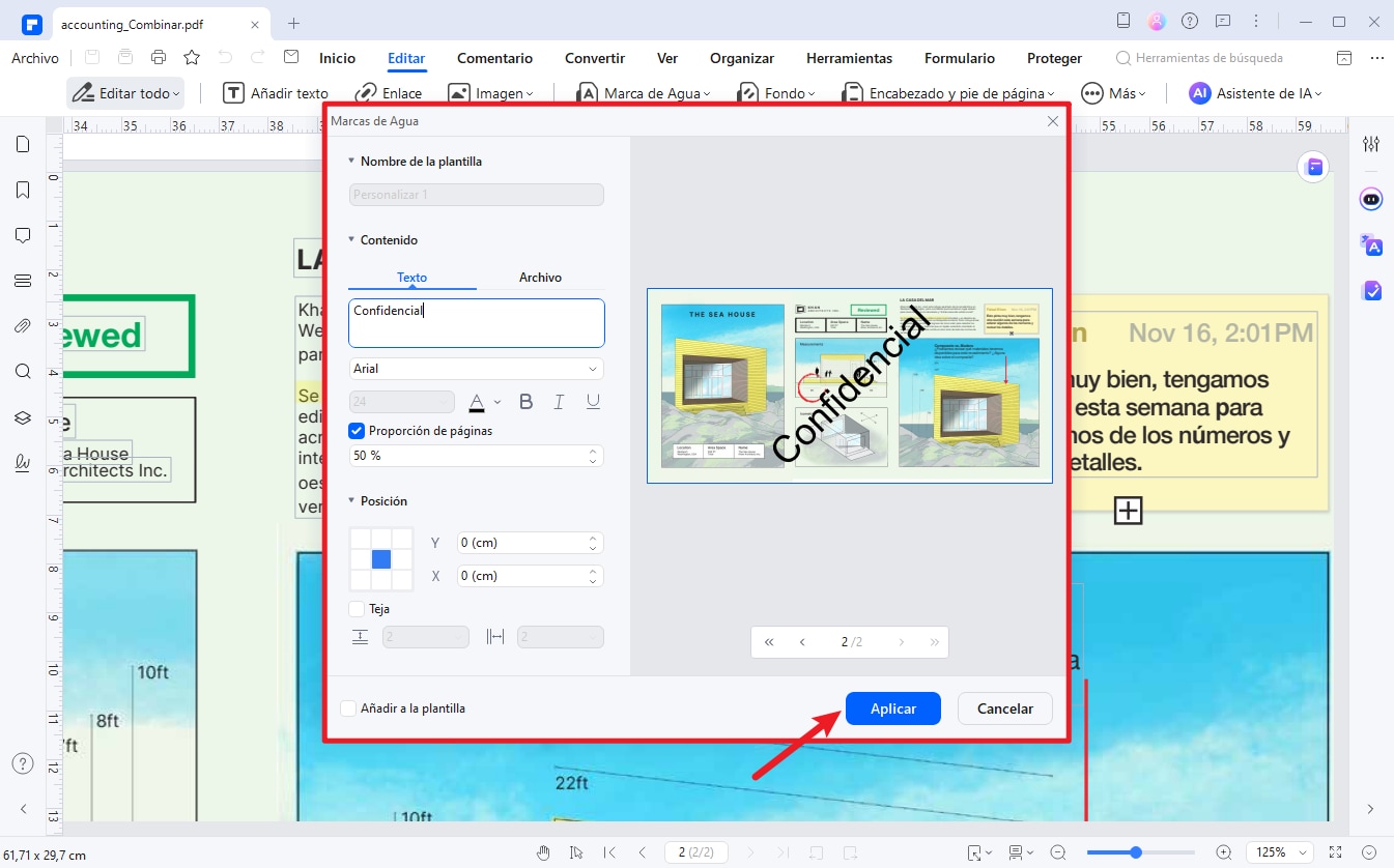 poner una marca de agua a DOC/DOCX con un editor de PDF