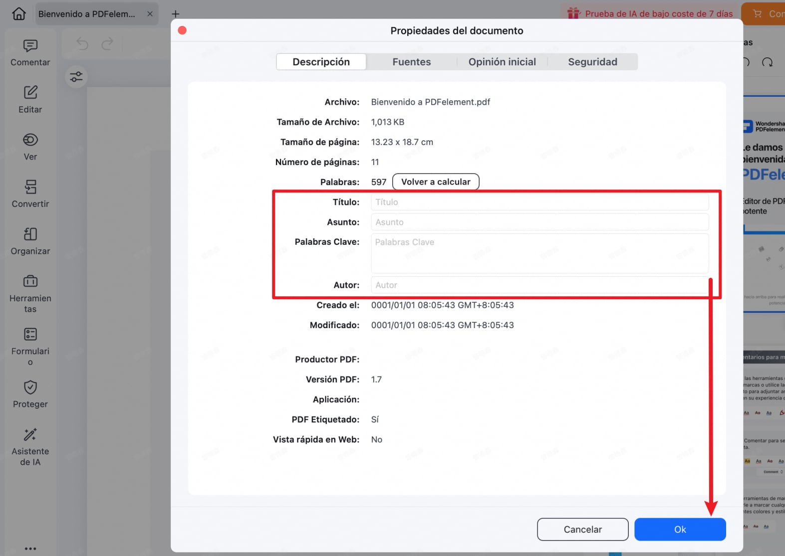editor de metadatos PDF gratuito