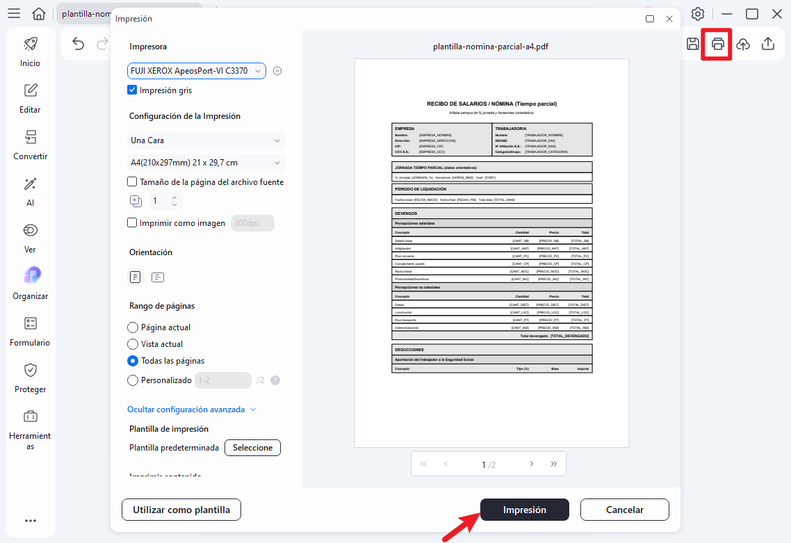 guardar el archivo con márgenes