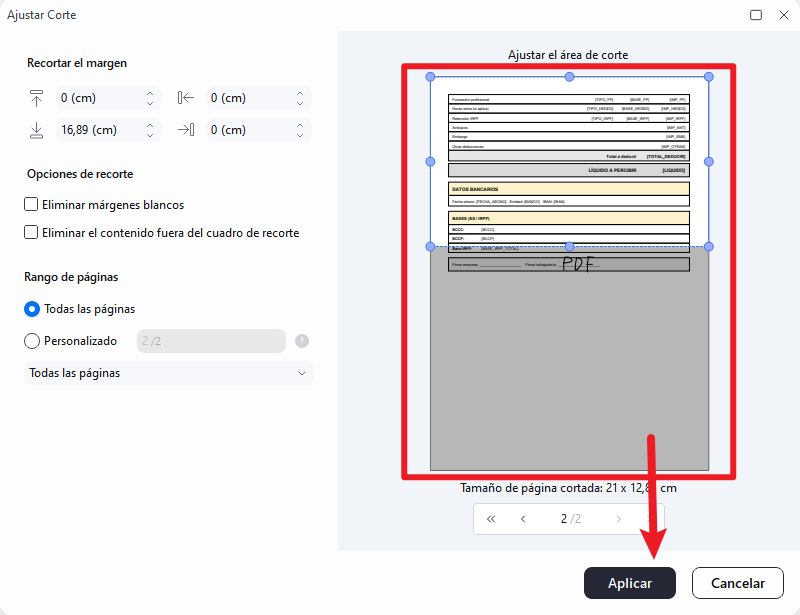 set and apply crop margins
