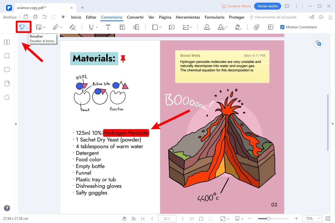 comentar pdf 