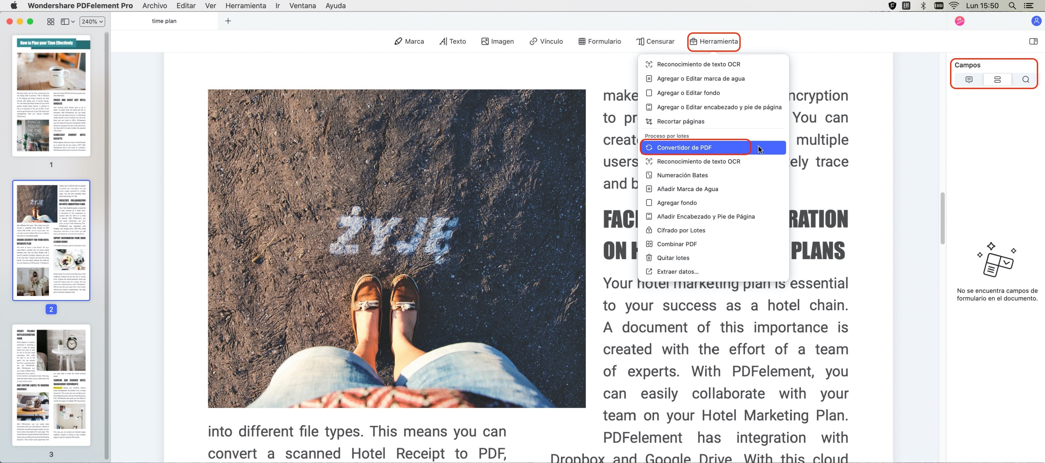 cambiar de pdf a word en mac