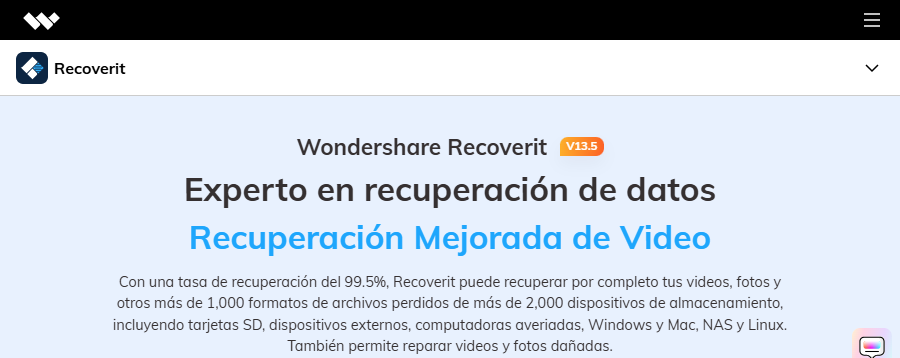 utilizar la herramienta wondershare recoverit