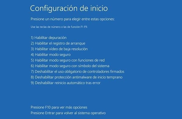 Windows 10 reparación automática de pantalla negra 7