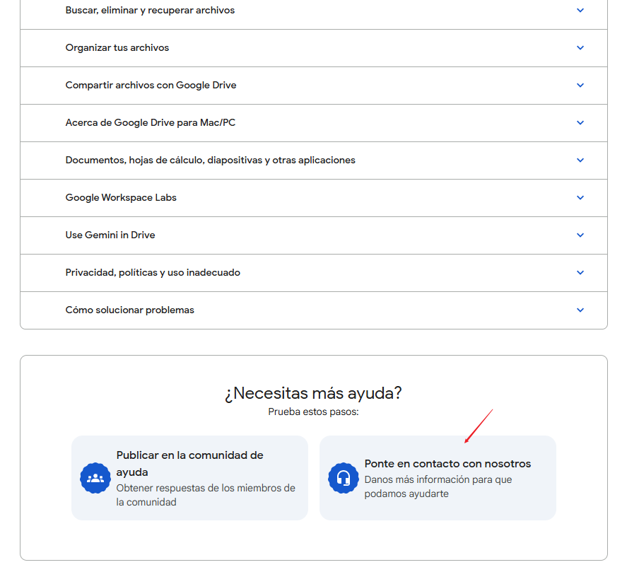 ayuda de google drive
