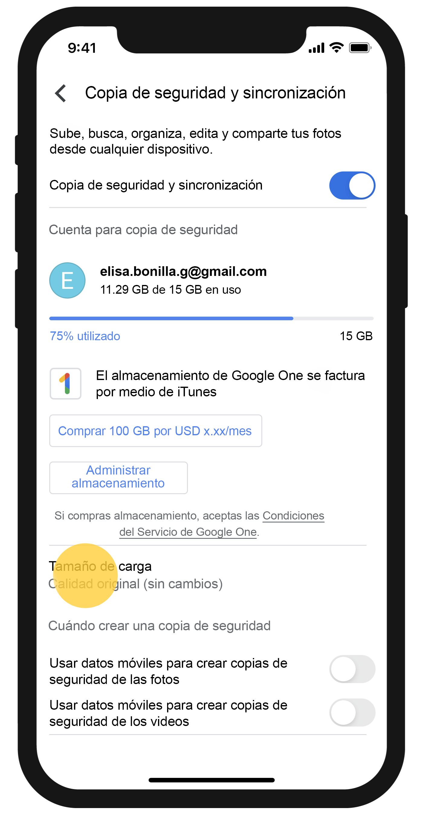 activar la copia