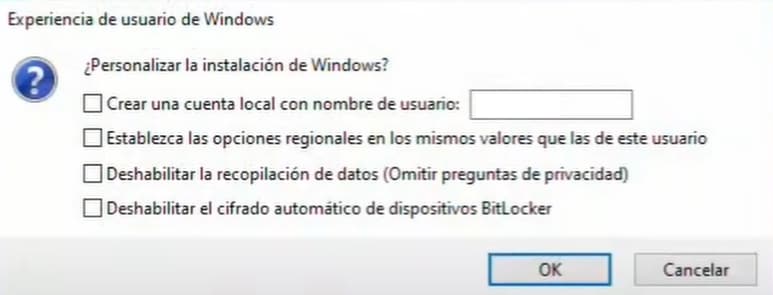 personalizar la instalación