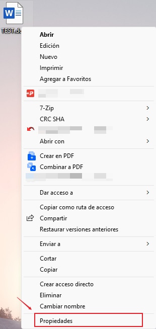 propiedades del documento de word