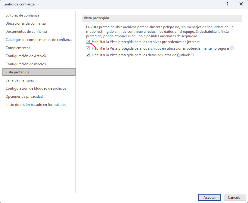 quitar la vista protegida en word