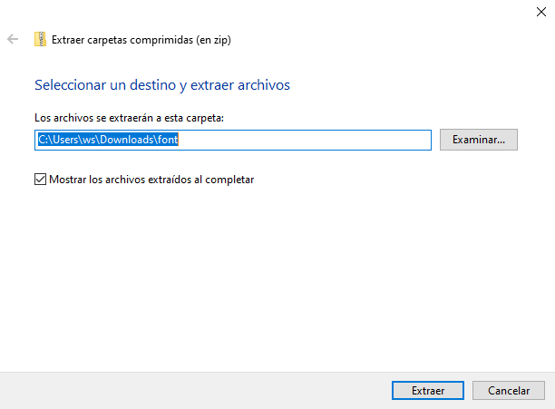 extraer los archivos y guardarlos