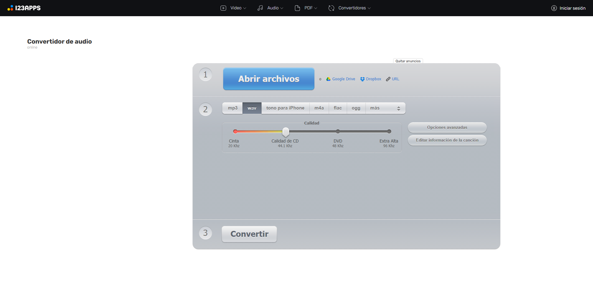 online audio converter