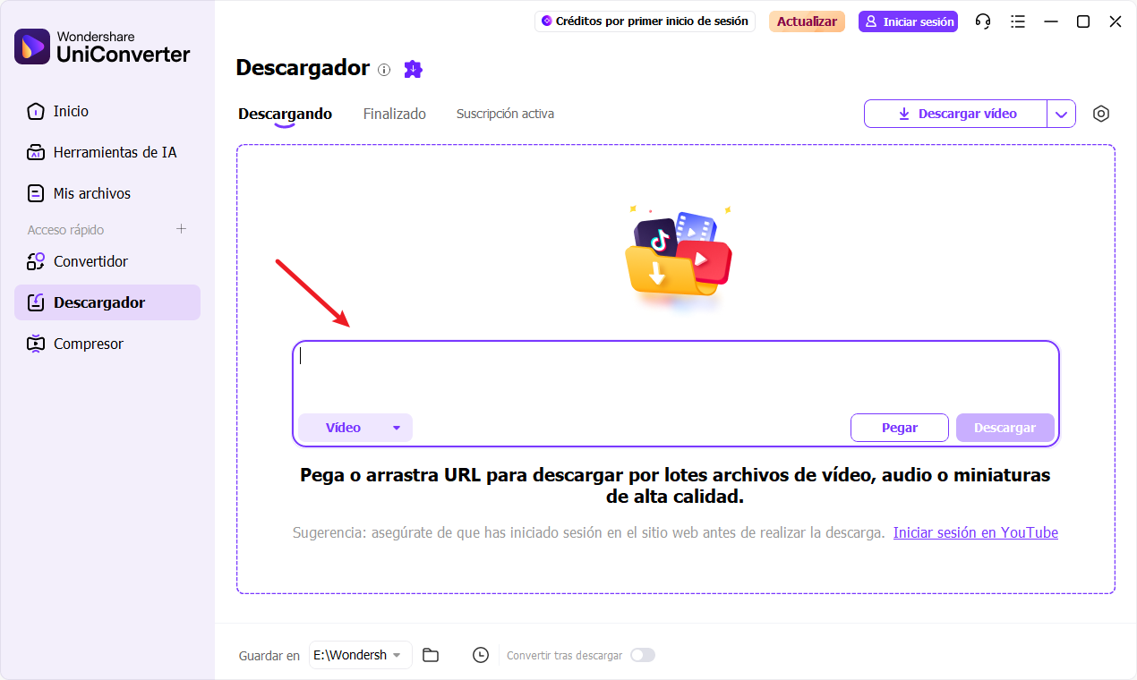 descargar videos con uniconverter