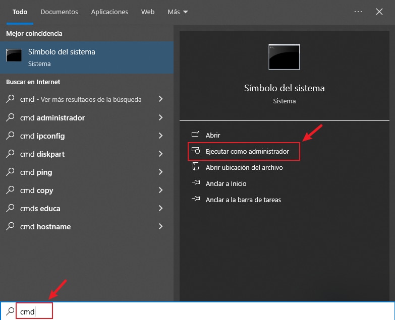 símbolo del sistema
