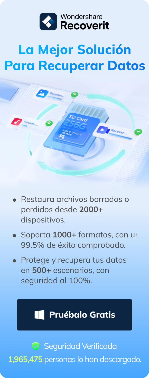 funciones de Recoverit