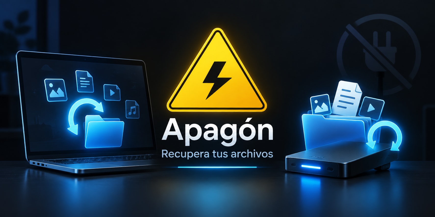 Apagón eléctrico o corte de luz: cómo recuperar archivos y proteger tu PC