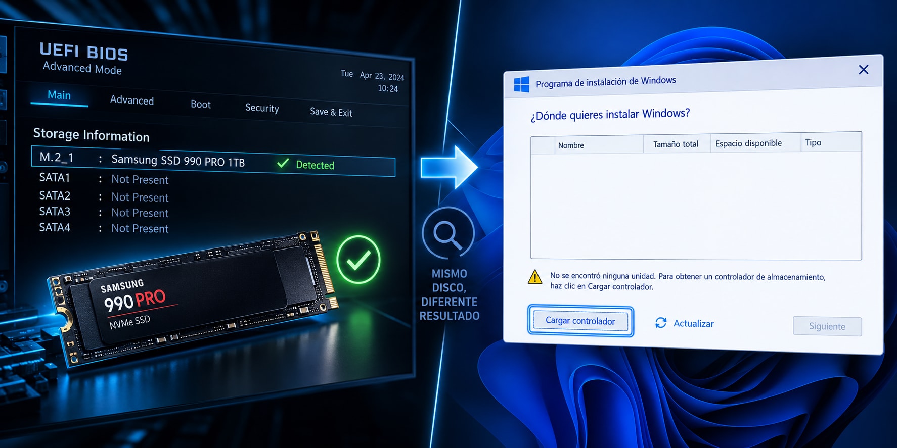 Windows no detecta el disco al instalar Windows 10/11: 6 soluciones