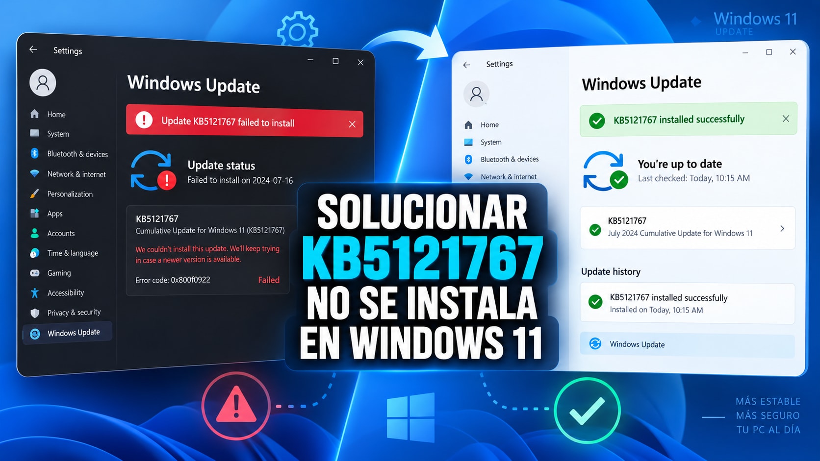KB5121767 no se instala en Windows 11: cómo solucionarlo