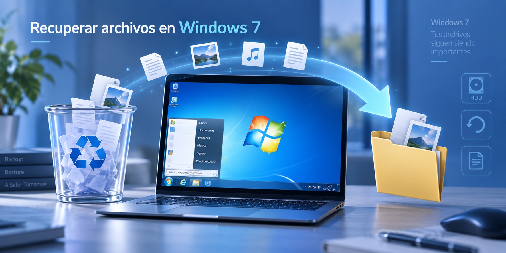 Cómo recuperar archivos borrados en Windows 7, incluso tras vaciar la Papelera