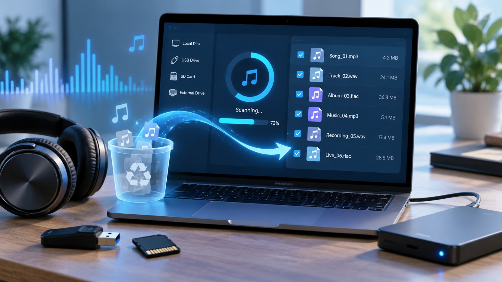 Cómo recuperar música y canciones borradas de PC, USB o tarjeta SD