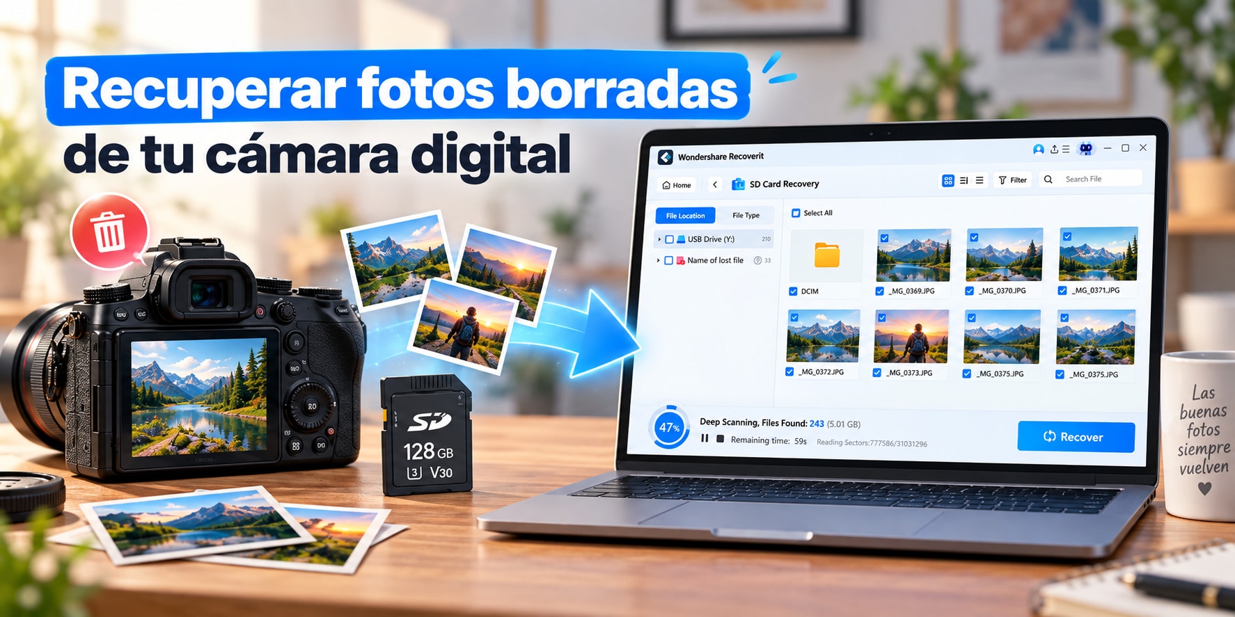 Cómo recuperar fotos borradas de tu cámara digital