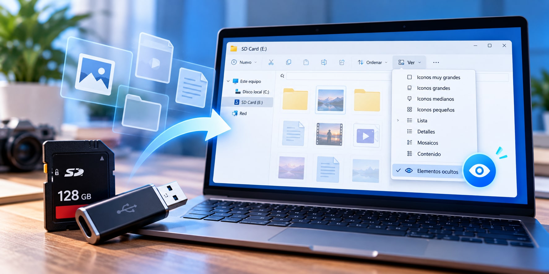 Cómo mostrar y recuperar archivos ocultos de una tarjeta SD o USB