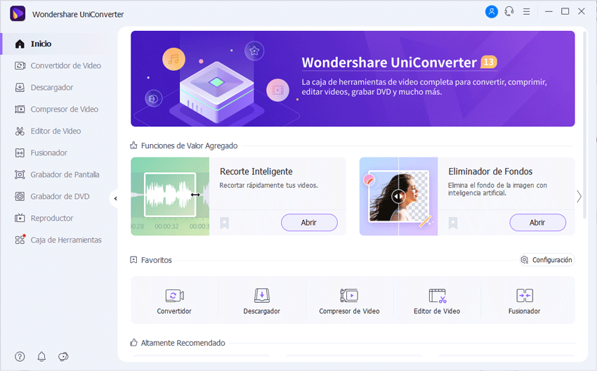 ejecuta Wondershare UniConverter